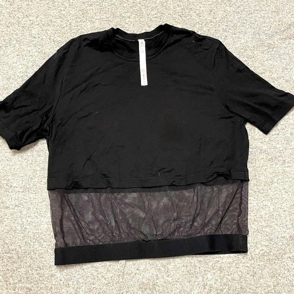 Lululemon Lab black mesh shirt